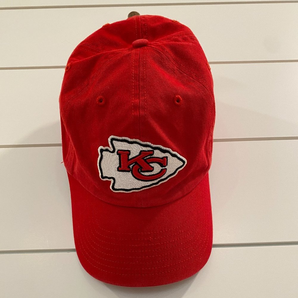 Kansas City Chiefs Hat Cap Red 47 Brand Strap Back Embroidered NFL Logo